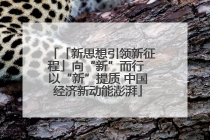 「新思想引领新征程」向“新”而行 以“新”提质 中国经济新动能澎湃