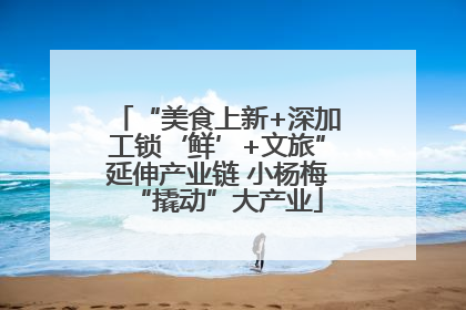 “美食上新+深加工锁‘鲜’+文旅”延伸产业链 小杨梅“撬动”大产业