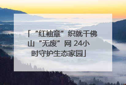 “红袖章”织就千佛山“无废”网 24小时守护生态家园