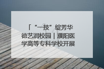“一技”绽芳华 德艺润校园｜濮阳医学高等专科学校开展丰富多彩的职业教育活动周主题活动