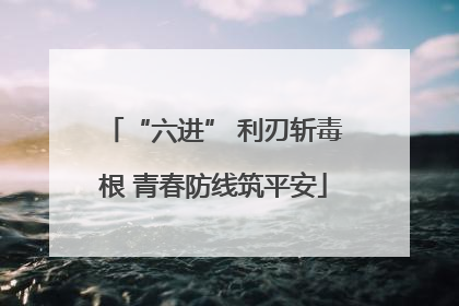 “六进” 利刃斩毒根 青春防线筑平安