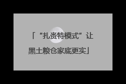 “扎赉特模式”让黑土粮仓家底更实