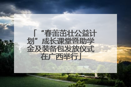“春蕾茁壮公益计划”成长课堂暨助学金及装备包发放仪式在广西举行
