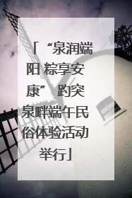 “泉润端阳 粽享安康” 趵突泉畔端午民俗体验活动举行