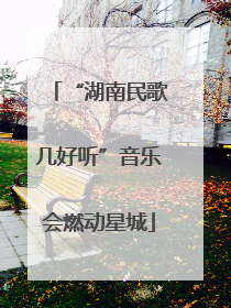 “湖南民歌几好听”音乐会燃动星城