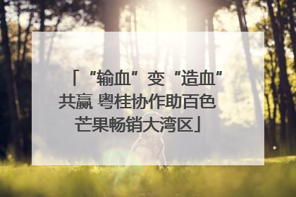“输血”变“造血”共赢 粤桂协作助百色芒果畅销大湾区
