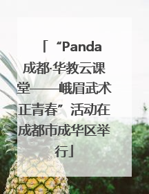“Panda成都·华教云课堂——峨眉武术正青春”活动在成都市成华区举行
