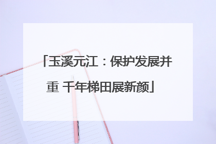 玉溪元江：保护发展并重 千年梯田展新颜