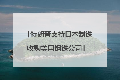 特朗普支持日本制铁收购美国钢铁公司