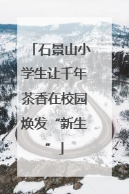 石景山小学生让千年茶香在校园焕发“新生”