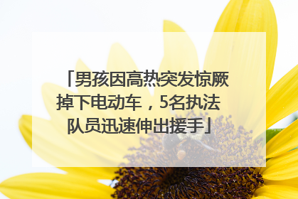 男孩因高热突发惊厥掉下电动车，5名执法队员迅速伸出援手