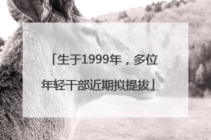 生于1999年，多位年轻干部近期拟提拔