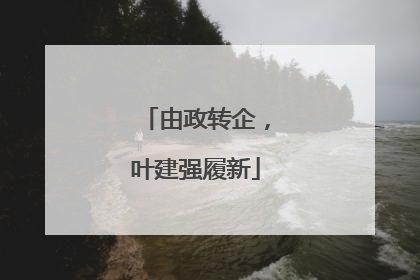 由政转企，叶建强履新