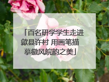 百名研学学生走进歙县许村 用画笔描摹徽风皖韵之美