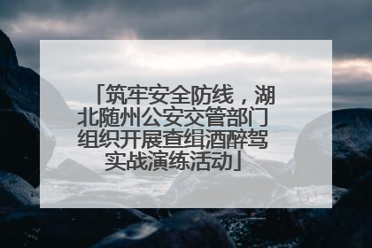 筑牢安全防线，湖北随州公安交管部门组织开展查缉酒醉驾实战演练活动