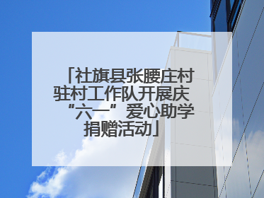 社旗县张腰庄村驻村工作队开展庆“六一”爱心助学捐赠活动