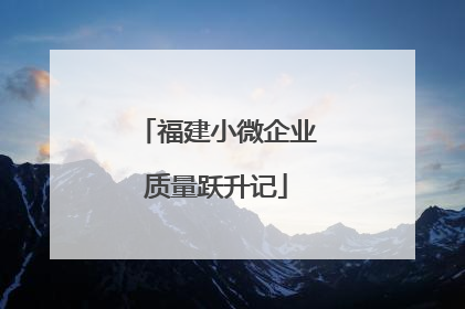 福建小微企业质量跃升记
