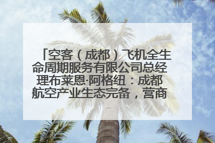 空客（成都）飞机全生命周期服务有限公司总经理布莱恩·阿格纽：成都航空产业生态完备，营商环境优势显著