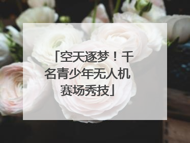 空天逐梦！千名青少年无人机赛场秀技
