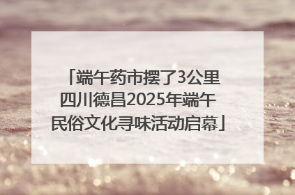 端午药市摆了3公里 四川德昌2025年端午民俗文化寻味活动启幕