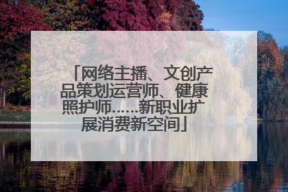 网络主播、文创产品策划运营师、健康照护师……新职业扩展消费新空间