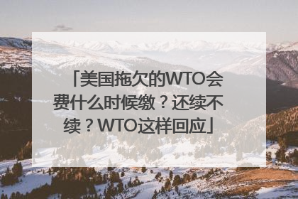 美国拖欠的WTO会费什么时候缴？还续不续？WTO这样回应