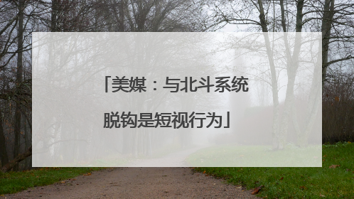 美媒：与北斗系统脱钩是短视行为