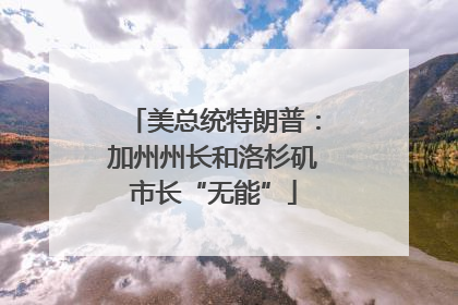 美总统特朗普：加州州长和洛杉矶市长“无能”