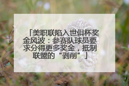 美职联陷入世俱杯奖金风波：参赛队球员要求分得更多奖金，抵制联盟的“剥削”