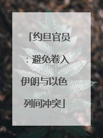 约旦官员：避免卷入伊朗与以色列间冲突
