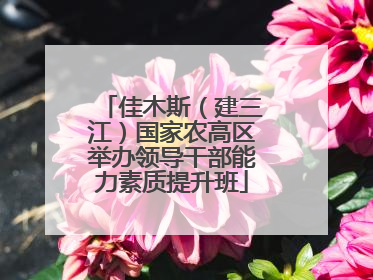 佳木斯（建三江）国家农高区举办领导干部能力素质提升班