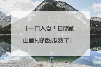 一口入夏！日照前山前村的甜瓜熟了