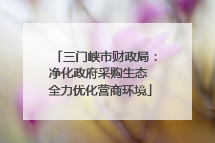 三门峡市财政局：净化政府采购生态 全力优化营商环境