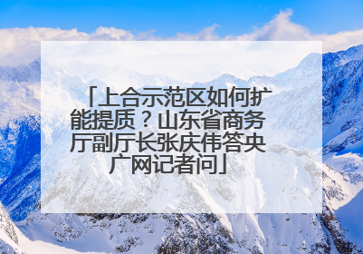 上合示范区如何扩能提质？山东省商务厅副厅长张庆伟答央广网记者问