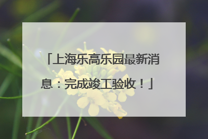 上海乐高乐园最新消息：完成竣工验收！