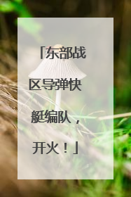 东部战区导弹快艇编队，开火！