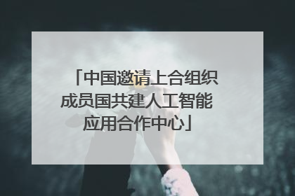 中国邀请上合组织成员国共建人工智能应用合作中心