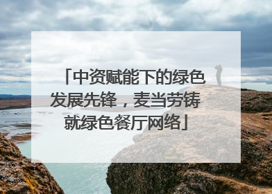 中资赋能下的绿色发展先锋，麦当劳铸就绿色餐厅网络