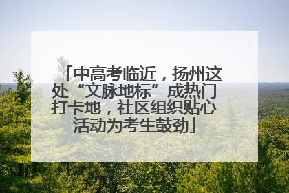 中高考临近，扬州这处“文脉地标”成热门打卡地，社区组织贴心活动为考生鼓劲