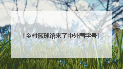 乡村篮球馆来了中外国字号