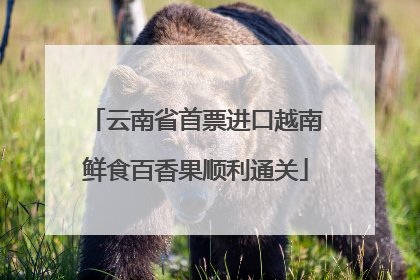云南省首票进口越南鲜食百香果顺利通关