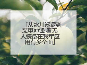 从冰川巡逻到装甲冲锋 看无人装备在我军应用有多全面