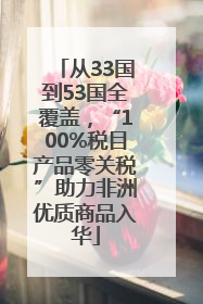 从33国到53国全覆盖，“100%税目产品零关税”助力非洲优质商品入华