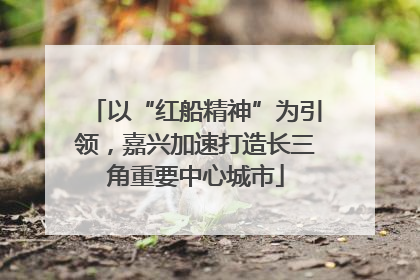 以“红船精神”为引领，嘉兴加速打造长三角重要中心城市
