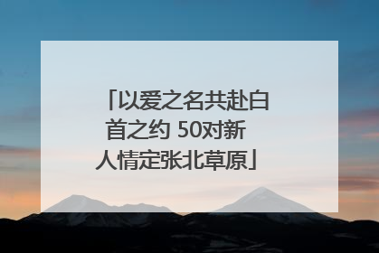以爱之名共赴白首之约 50对新人情定张北草原