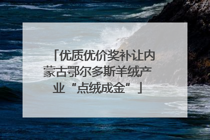 优质优价奖补让内蒙古鄂尔多斯羊绒产业“点绒成金”