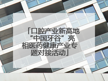 口腔产业新高地 “中国牙谷”亮相医药健康产业专题对接活动