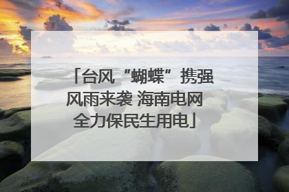 台风“蝴蝶”携强风雨来袭 海南电网全力保民生用电