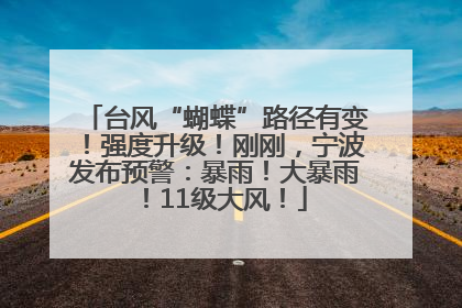 台风“蝴蝶”路径有变！强度升级！刚刚，宁波发布预警：暴雨！大暴雨！11级大风！