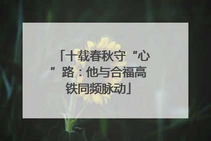 十载春秋守“心”路：他与合福高铁同频脉动
